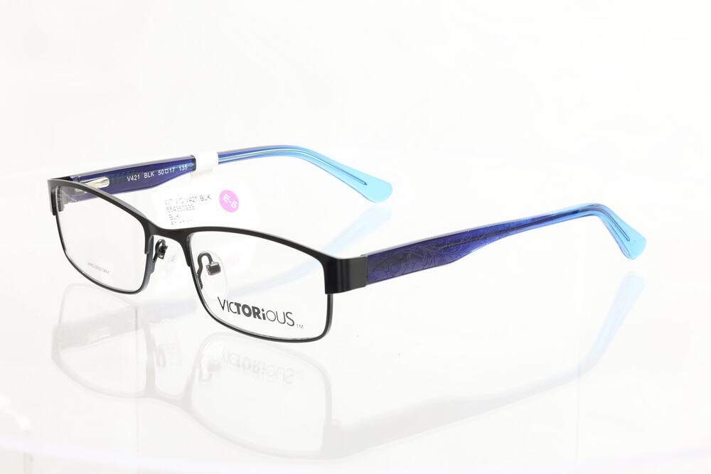 Victorious V421 BLK 50-17-135mm Eyeglasses FRAMES ONLY - NEW CONDITION